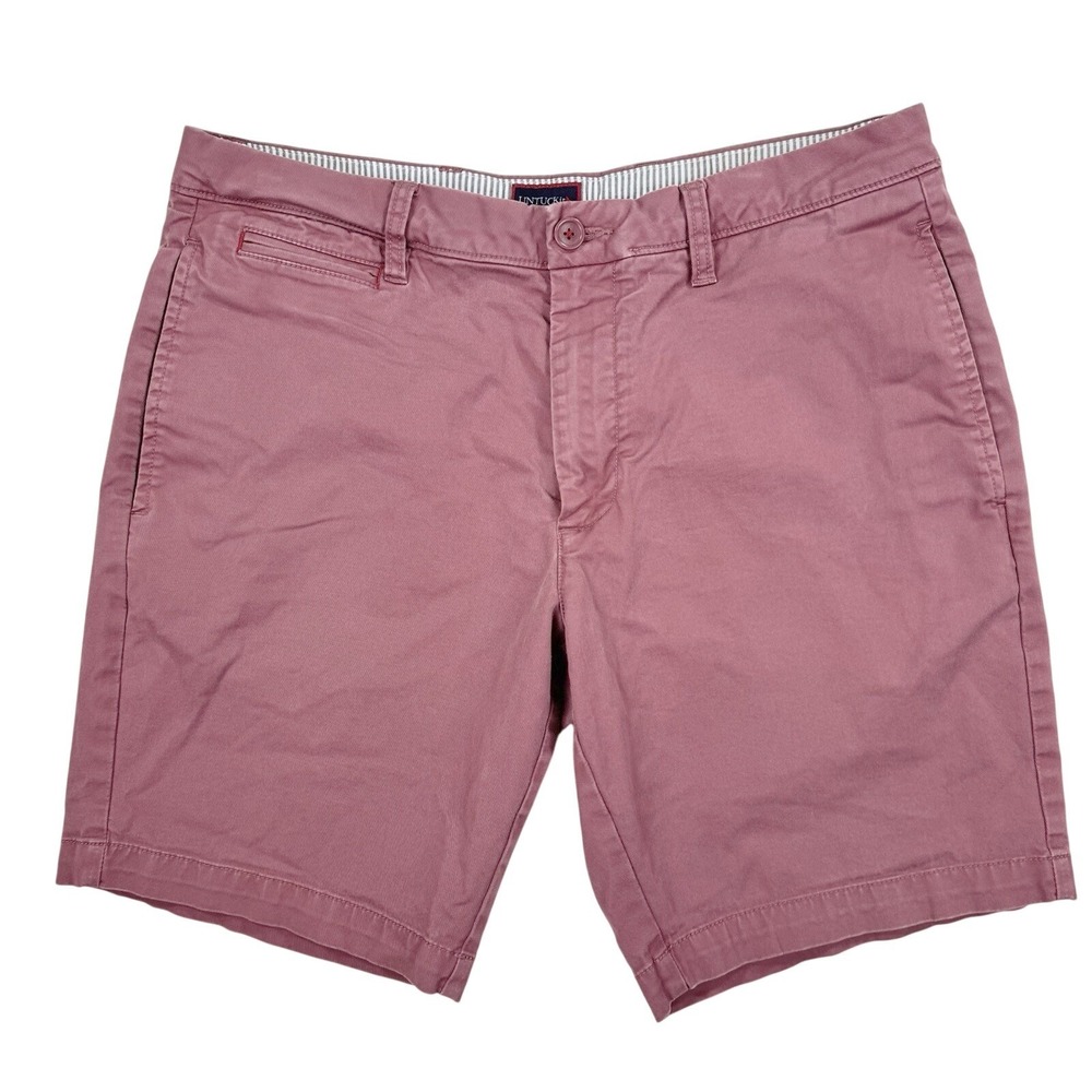 UNTUCKit‎ St. Vincent Chino Shorts Mens 34 Dusty Rose Pink Stretch Cotton Preppy